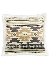 Indigo Hill by HiEnd Accents Desert Sage Southwestern Bold Geometric Patterns Campfire Sherpa Cozy Throw and Pillows Set