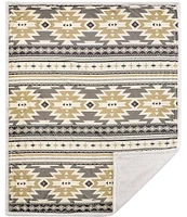 Indigo Hill by HiEnd Accents Desert Sage Southwestern Bold Geometric Patterns Campfire Sherpa Throw