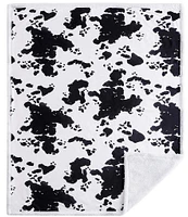 Indigo Hill by HiEnd Accents Elsa Cowhide Print Campfire Sherpa Throw