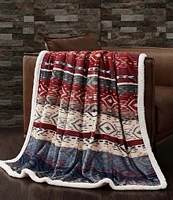 Indigo Hill by HiEnd Accents Home on the Range Southwestern Campfire Sherpa Throw