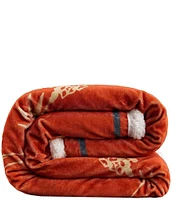 Indigo Hill by HiEnd Accents Marfa Campfire Sherpa-Backed Throw Sunset Rider