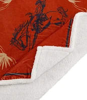 Indigo Hill by HiEnd Accents Marfa Campfire Sherpa-Backed Throw Sunset Rider