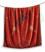 Indigo Hill by HiEnd Accents Marfa Campfire Sherpa-Backed Throw Sunset Rider