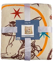 Indigo Hill by HiEnd Accents Retro Rodeo Campfire Sherpa Western Adventure Throw Blanket