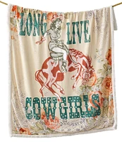 Indigo Hill by HiEnd Accents Rodeo Revival #double;Long Live Cowgirls#double; Campfire Sherpa Throw