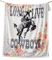 Indigo Hill by HiEnd Accents Rodeo Revival #double;Long Live Cowboys#double; Campfire Sherpa Throw Blanket