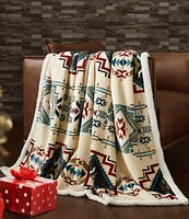 Indigo Hill by HiEnd Accents Spirit Valley Southwestern-Inspired Patterns Campfire Sherpa Throw