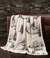 Indigo Hill by HiEnd Accents White Pine Campfire Sherpa Throw