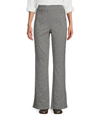 Intro Bella Herringbone Boot-Cut Leg Pull-On Pants