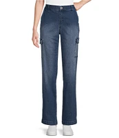 Intro Felicia Straight Leg Cargo Denim Jeans