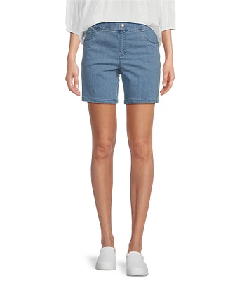 Intro Freedom Denim Flower Pull-On Shorts