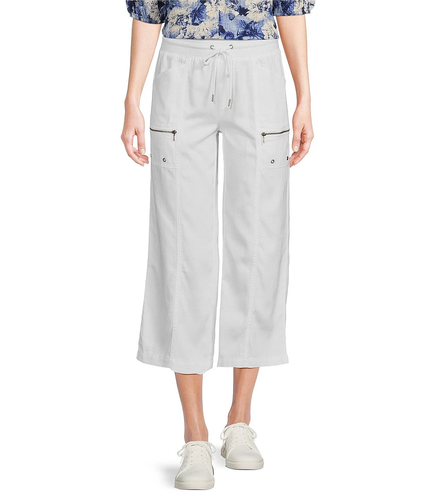 Intro Kami Tencel Twill Drawstring Waist Pull-On Capri Pants