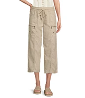 Intro Kami Tencel Twill Drawstring Waist Pull-On Capri Pants