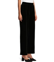 Intro Knit Velvet Elasticized Waist Relaxed Pocketed Pull-On Pants