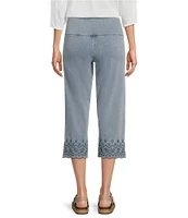 Intro Love the Fit Embroidered Hem Tummy Control Capri Leggings