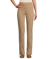 Intro Nia Hollywood Waist Seam Detail High Rise Straight Leg Pull-On Denim Pants