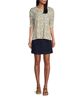 Intro Stretch Denim Panel Pull-On Skort