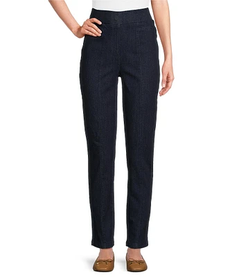 Intro Petite Size Bella Straight Leg Pull-On Denim Pant