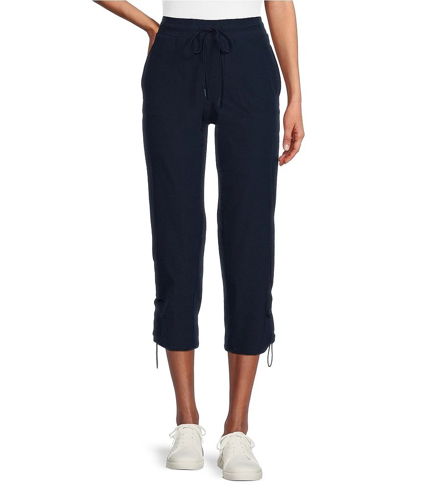Intro Petite Size Janja Active Ease Bungee Adjustable Hem Capri Pull-On Pants