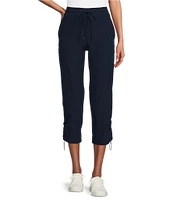Intro Petite Size Janja Active Ease Bungee Adjustable Hem Capri Pull-On Pants