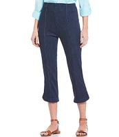 Intro Petite Size Pull-On Curved Hem Capri Pants