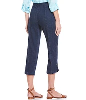 Intro Petite Size Pull-On Curved Hem Capri Pants