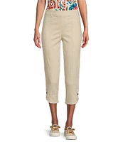 Intro Petite Size Pull-On Curved Hem Capri Pants
