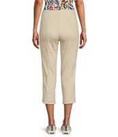 Intro Petite Size Pull-On Curved Hem Capri Pants