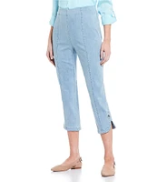 Intro Petite Size Pull-On Curved Hem Capri Pants