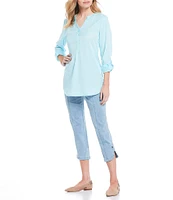 Intro Petite Size Pull-On Curved Hem Capri Pants