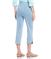 Intro Petite Size Pull-On Curved Hem Capri Pants