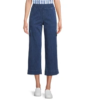 Intro Petite Size Pheobe Freedom Denim Pull-On Capri Cargo Pants