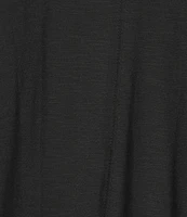 Intro Petite Size Solid V-Neck Short Sleeve Tee