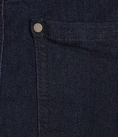 Intro Petite Size Tummy Control Grommet Tab Hem Denim Pull-On Bermuda Shorts