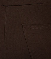 Intro Plus Size Bella Solid Double Knit Slim Hem Straight Leg Pants