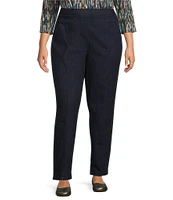 Intro Plus Size Bella Straight Leg Pull-On Denim Pants