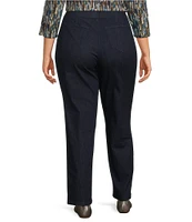 Intro Plus Size Bella Straight Leg Pull-On Denim Pants