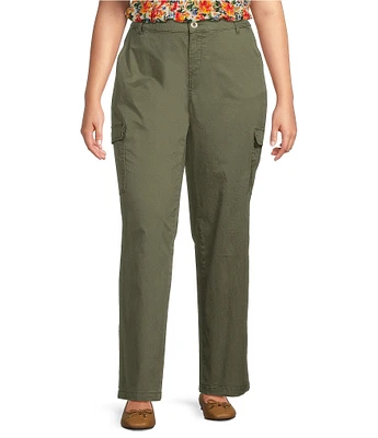 Intro Plus Size Felicia Straight Leg Cargo Pants