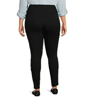 Intro Plus Size Knit Straight Leg Pull-On Tummy Control Cargo Leggings