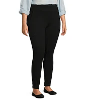 Intro Plus Size Knit Straight Leg Pull-On Tummy Control Cargo Leggings