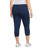 Intro Plus Size Love the Fit Novelty Twist Hem Detail Pull-On Knit Denim Leggings
