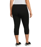 Intro Plus Size Love the Fit Tummy Control Twist Hem Detail Pull-On Capri Leggings