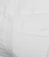 Intro Plus Size Rivet Trim Flower Skimmer Denim Pull-On Shorts