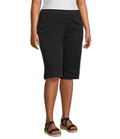 Intro Plus Size Rivet Trim Flower Skimmer Shorts