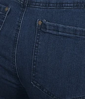 Intro Plus Size Rose Rivet Trim Hem Pull-On Skimmer Shorts