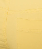 Intro Plus Size Straight Slim Leg Frayed Hem Capri Pull-On Pants