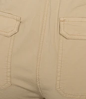 Intro Plus Size Stretch Poplin Adjustable Length Pull-On Cargo Pants