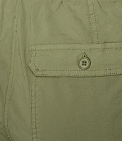 Intro Plus Size Stretch Poplin Adjustable Length Pull-On Cargo Pants