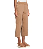 Intro Rib Knit Pheobe Pull-On Cargo Capri Pants