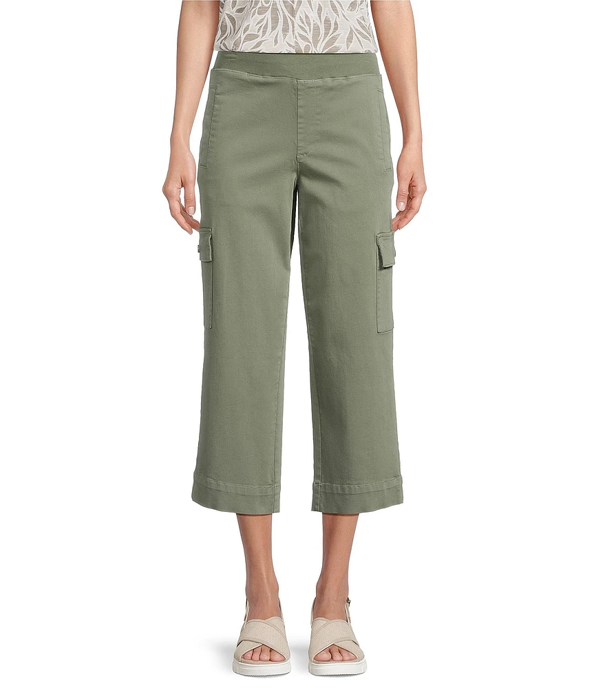 Intro Rib Knit Pheobe Pull-On Cargo Capri Pants